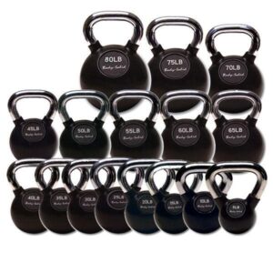 5-80LB CHROME HANDLE KETTLEBELL SET